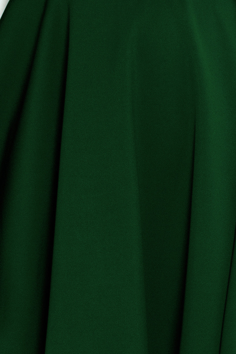 Rochie evazată Numoco 114-10 - decolteu în formă de inimă - verde închis