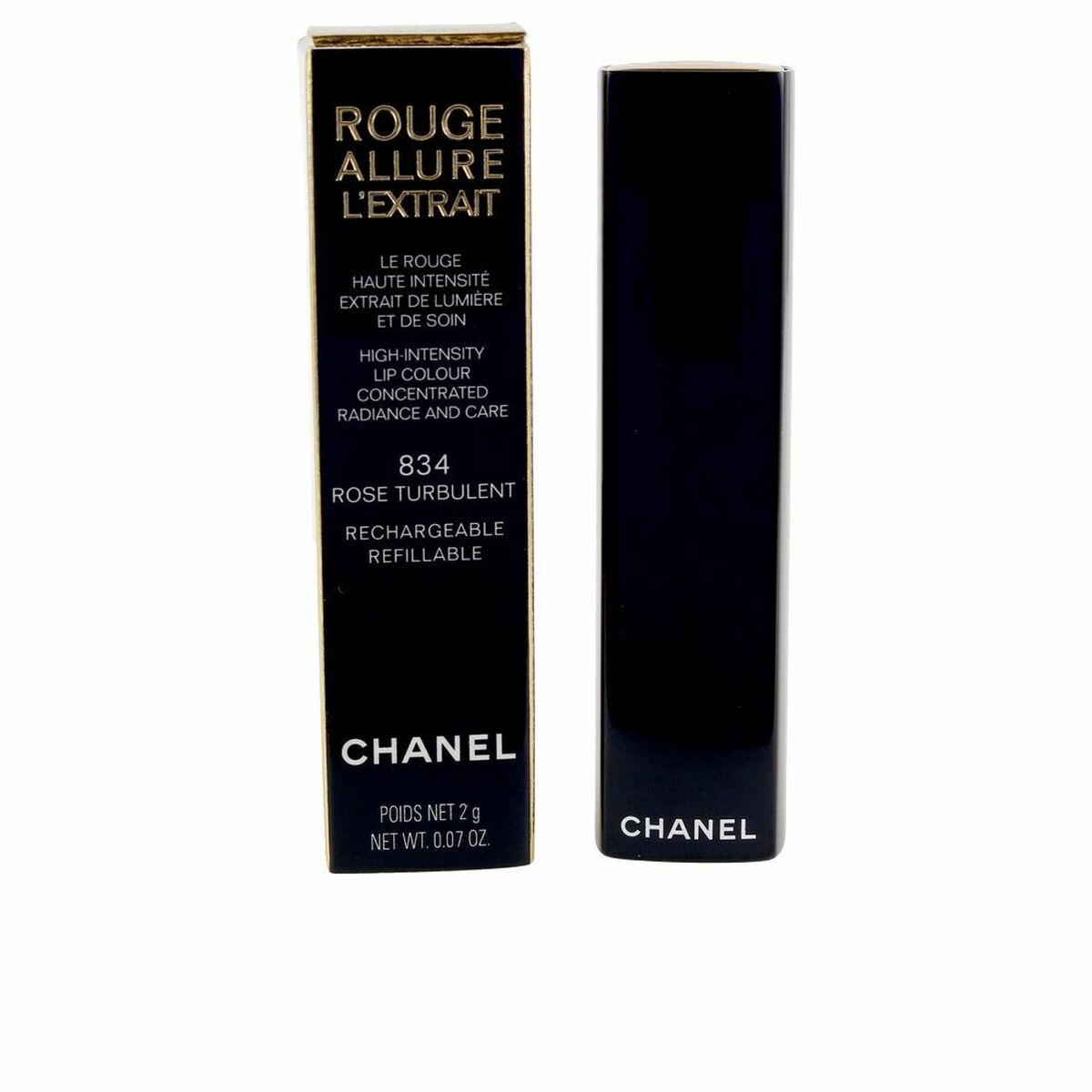 Lipstick Chanel Rouge Allure Extrait Rose Turbulent 834 Nº 834 Rose Turbulent 2 g (1 Unit)-1