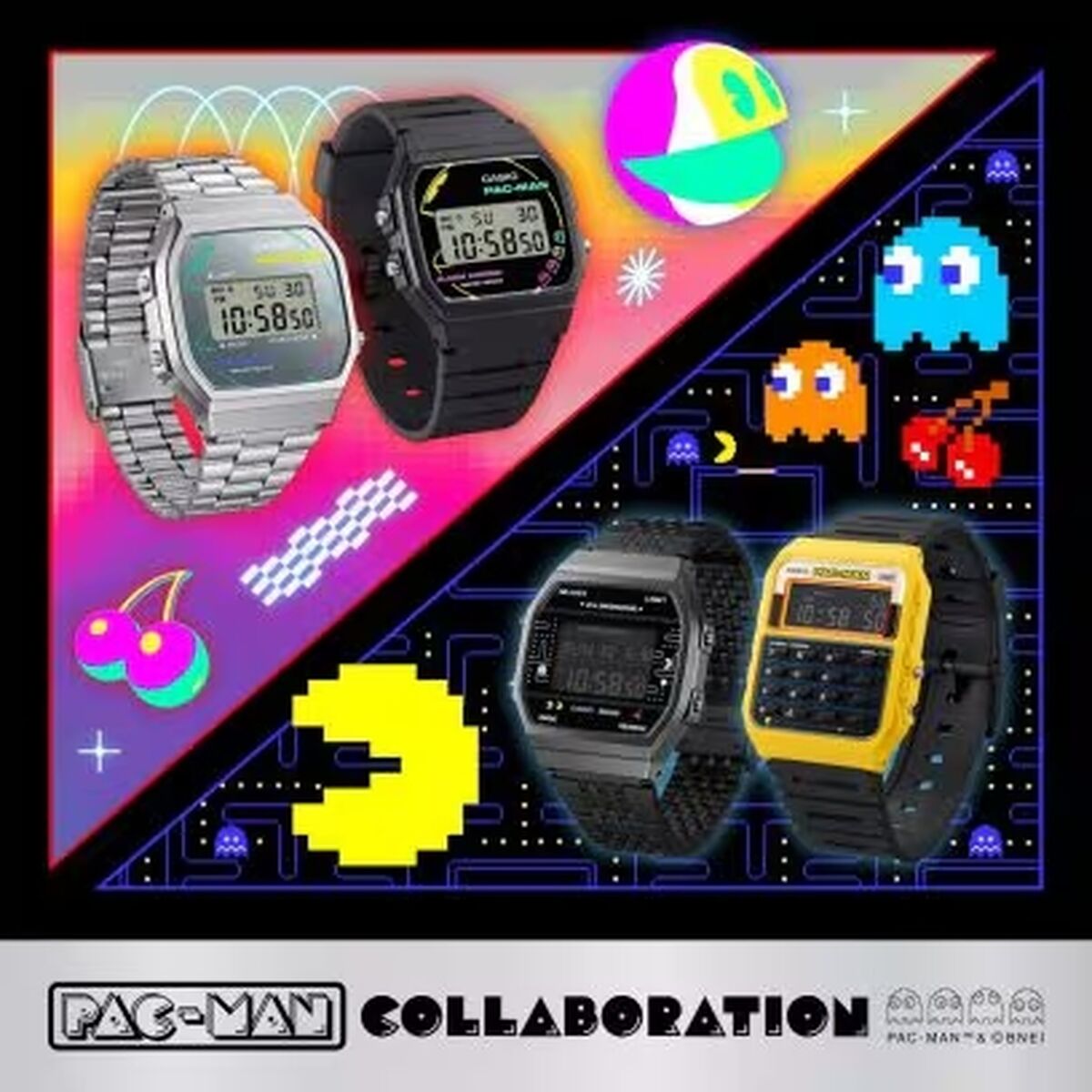 Casio F-91 - PACMAN Series Limited Edition Black (Ø 35 mm)