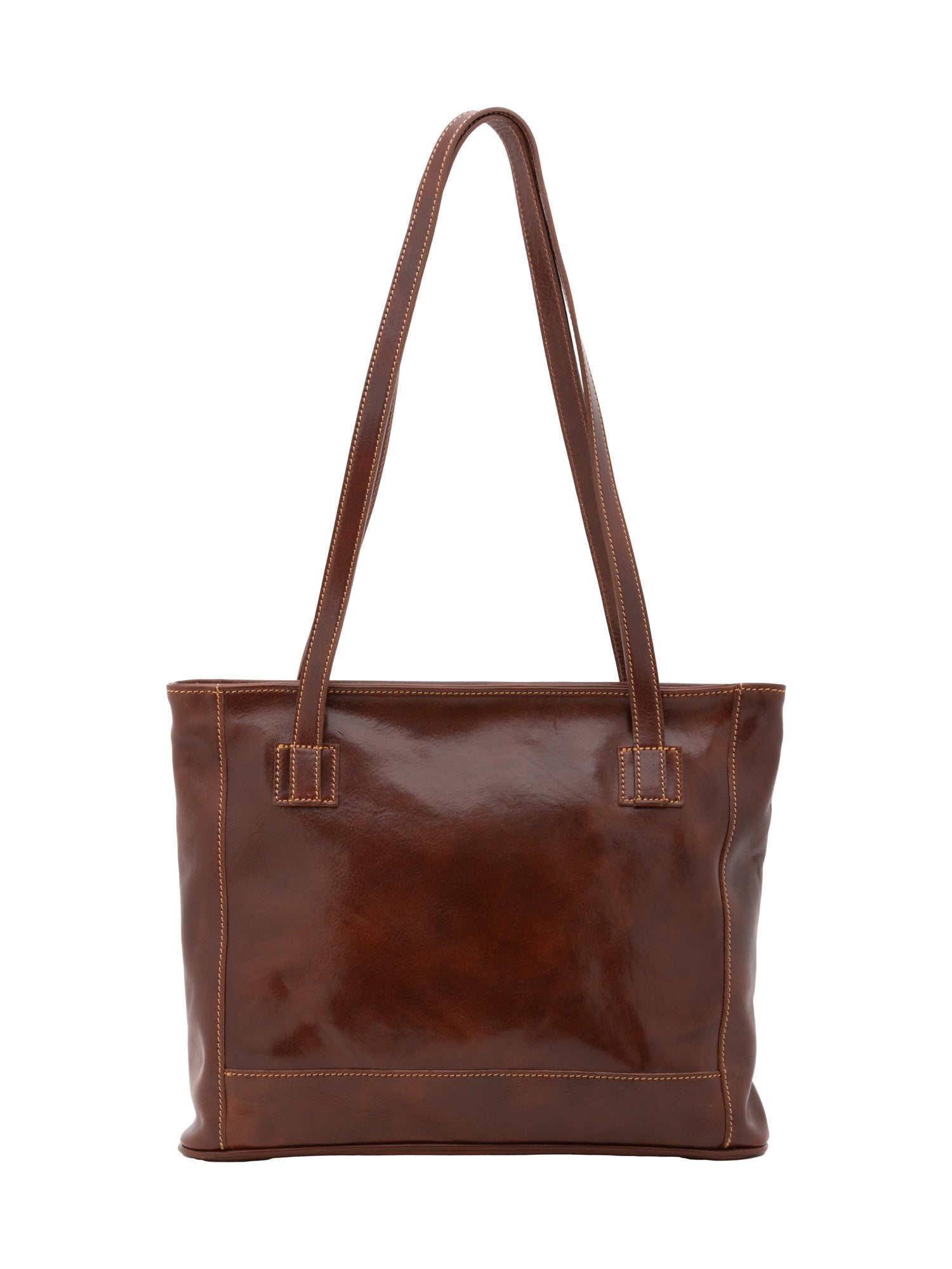 Borsa a spalla da donna In Vera pelle Made in Italy 30x37x8 cm-3