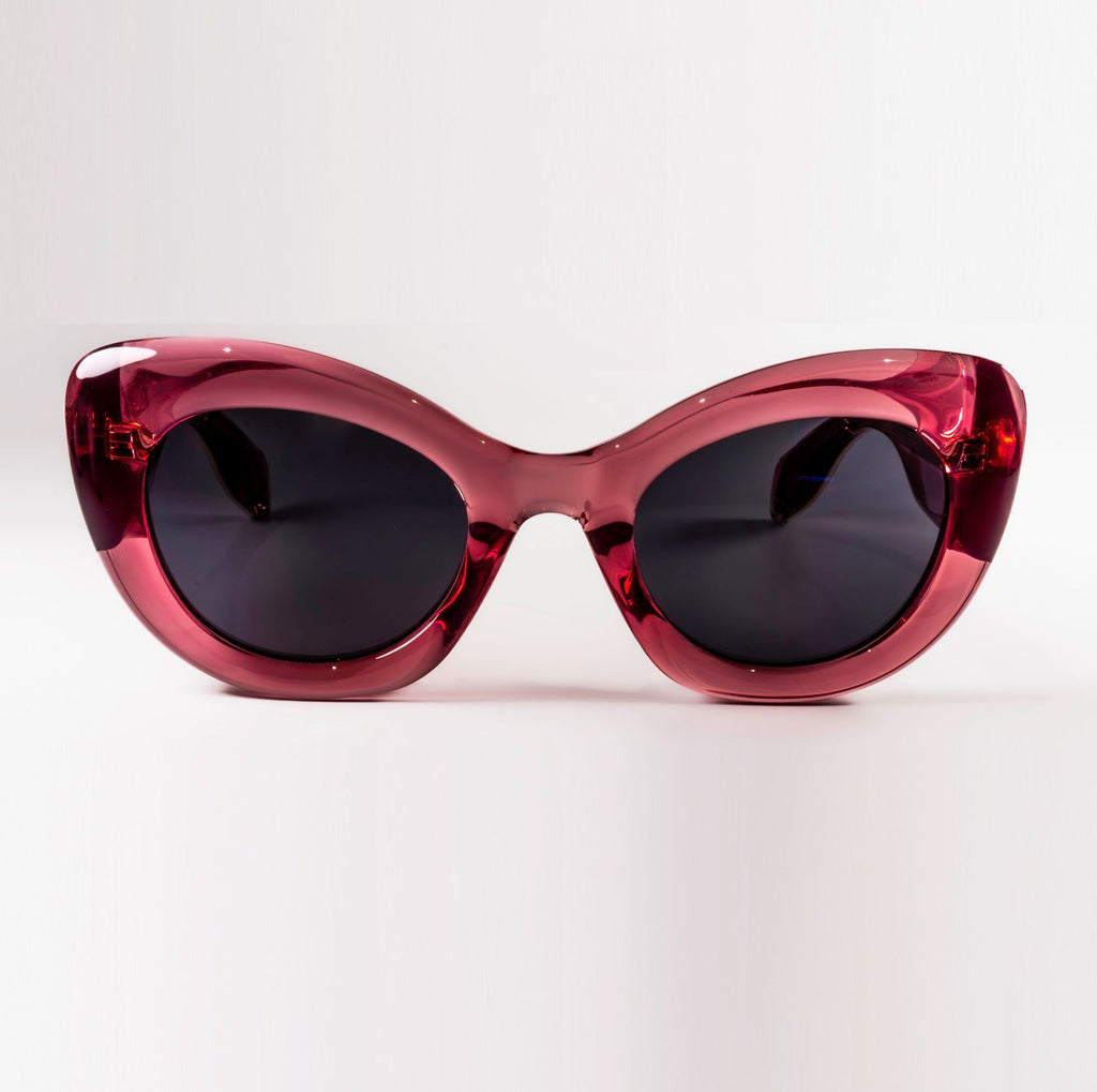 Alexander McQueen AM0403S Cat Eye Grey Gradient Acetate 52mm Frame-1