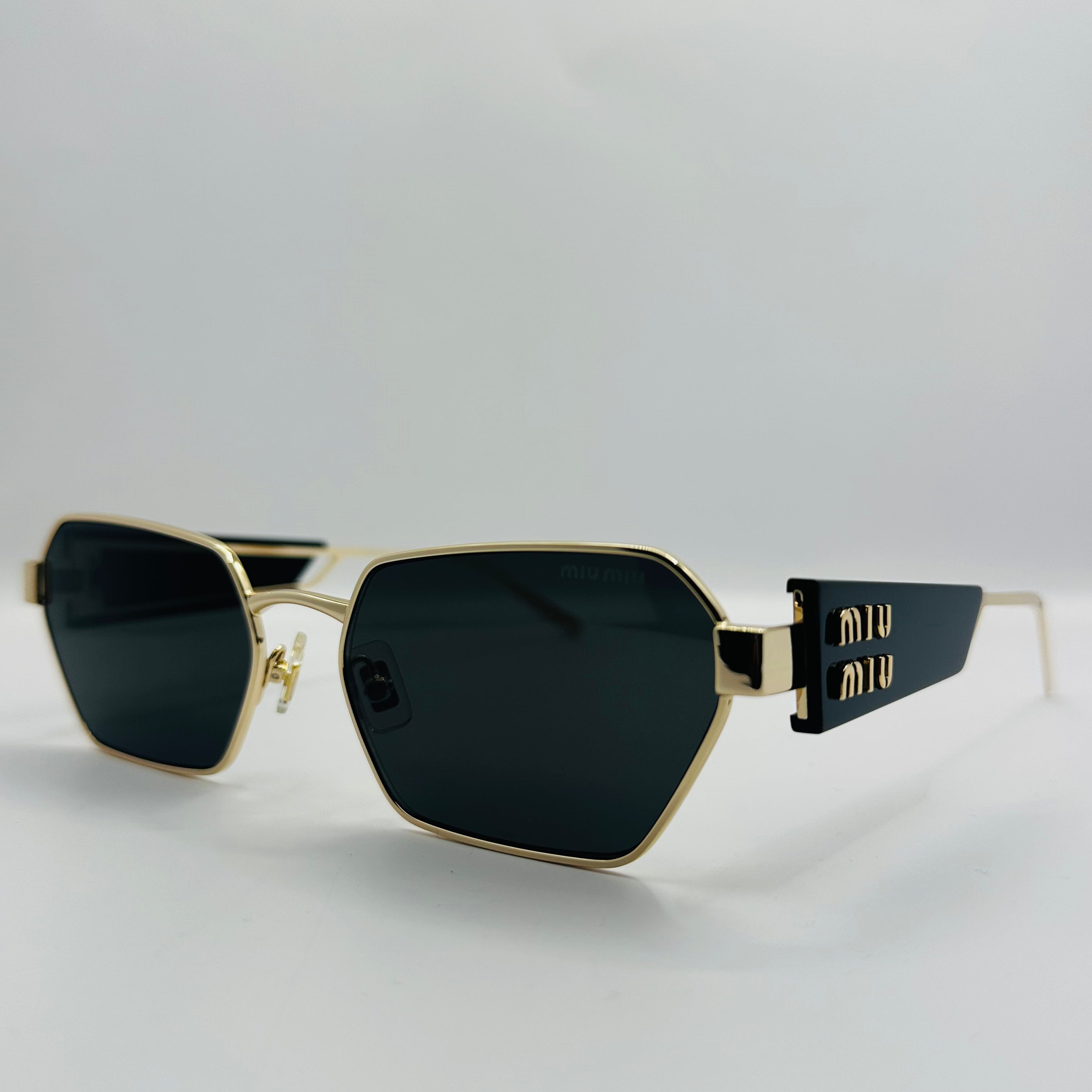 Square Metal Frame Grey Gradient Miu Miu MU 53W Sunglasses