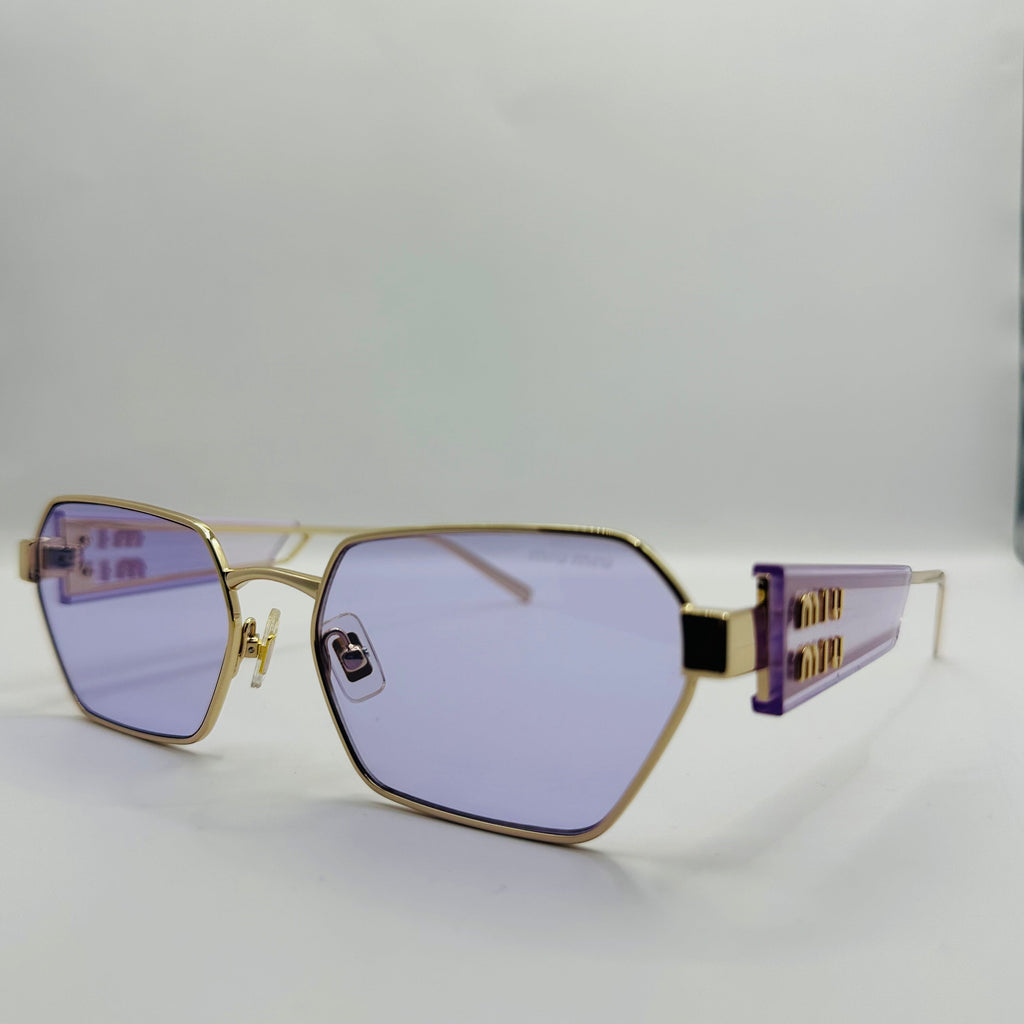 Square Metal Frame Grey Gradient Miu Miu MU 53W Sunglasses