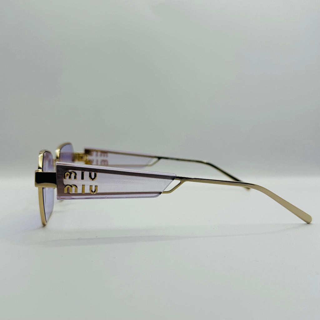 Square Metal Frame Grey Gradient Miu Miu MU 53W Sunglasses