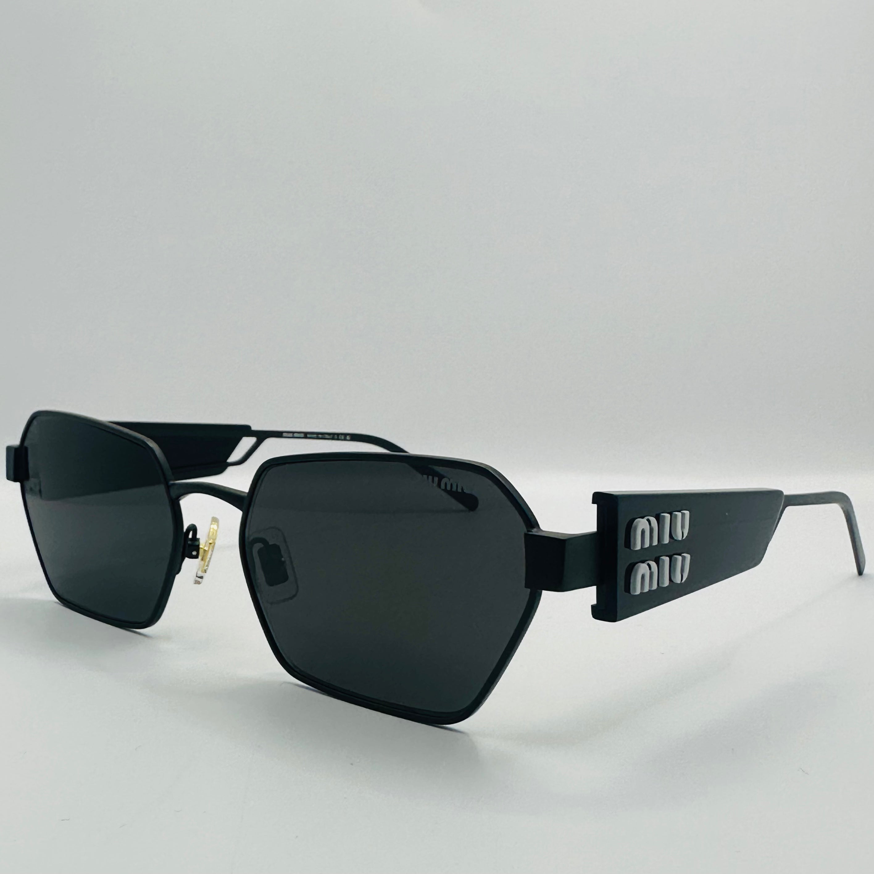 Square Metal Frame Grey Gradient Miu Miu MU 53W Sunglasses