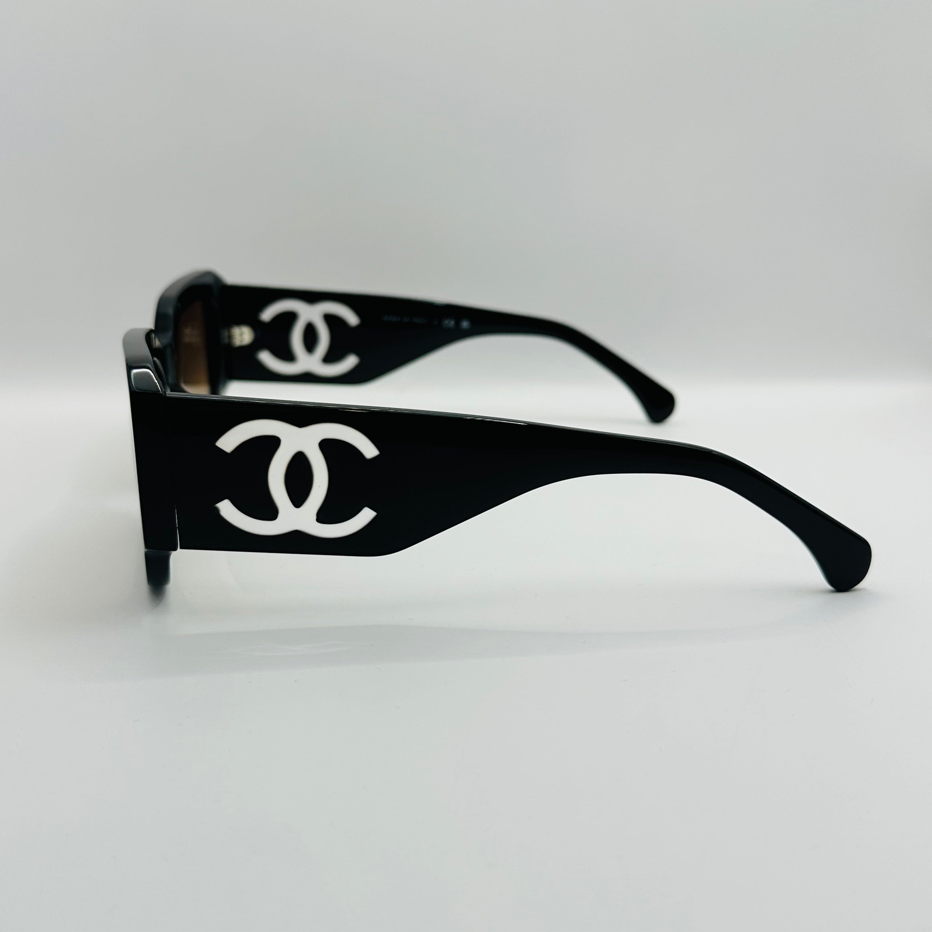 Chanel CH5526 Acetate Rectangular Oversized Sunglasses CROF Style-2