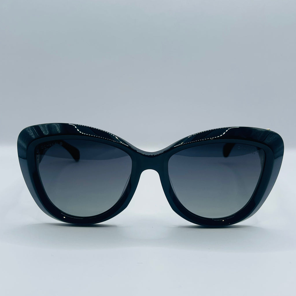 Chanel Acetate Gradient Oval Round Shape Wide Fit Sunglasses CH5517-1