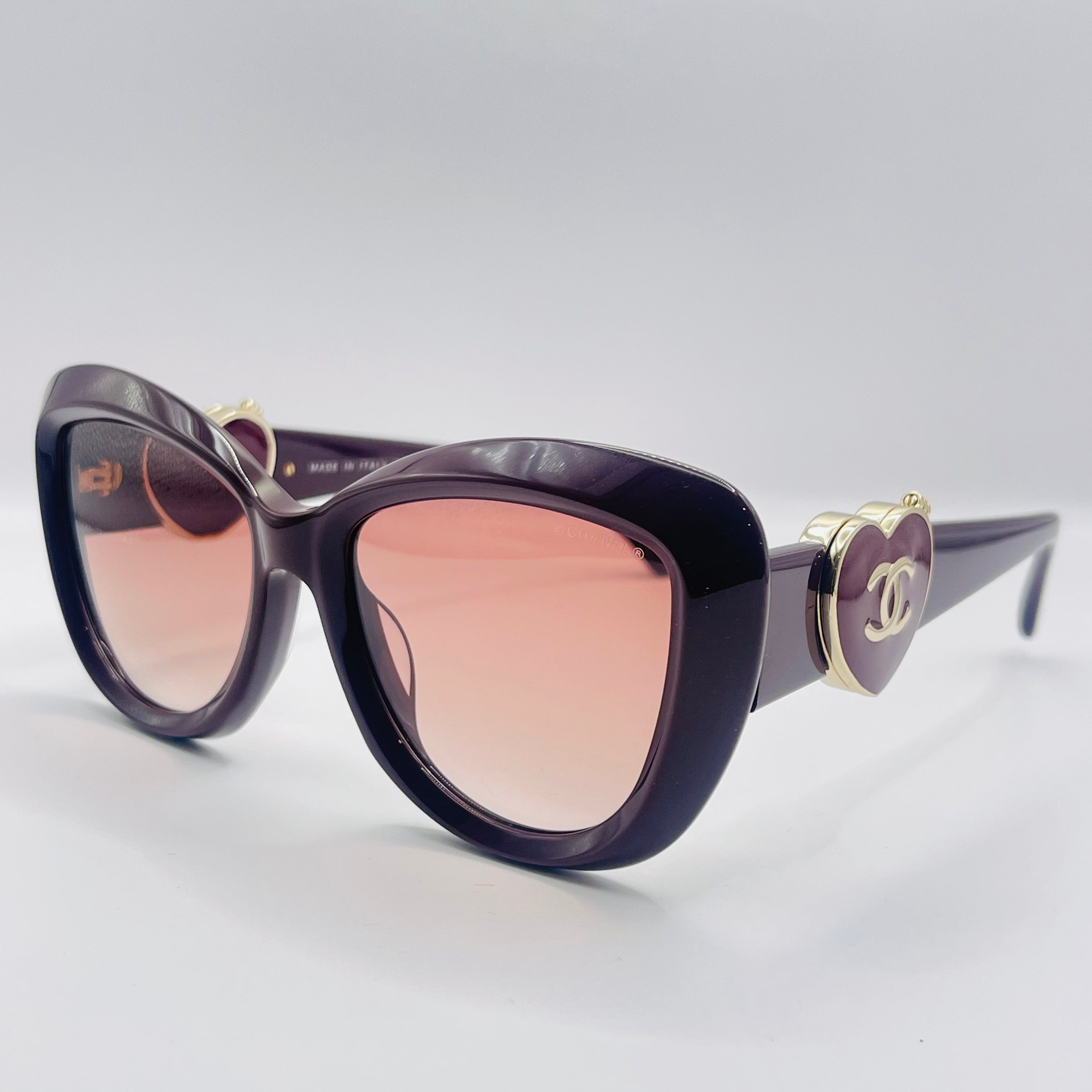 Chanel Acetate Gradient Oval Round Shape Wide Fit Sunglasses CH5517-4