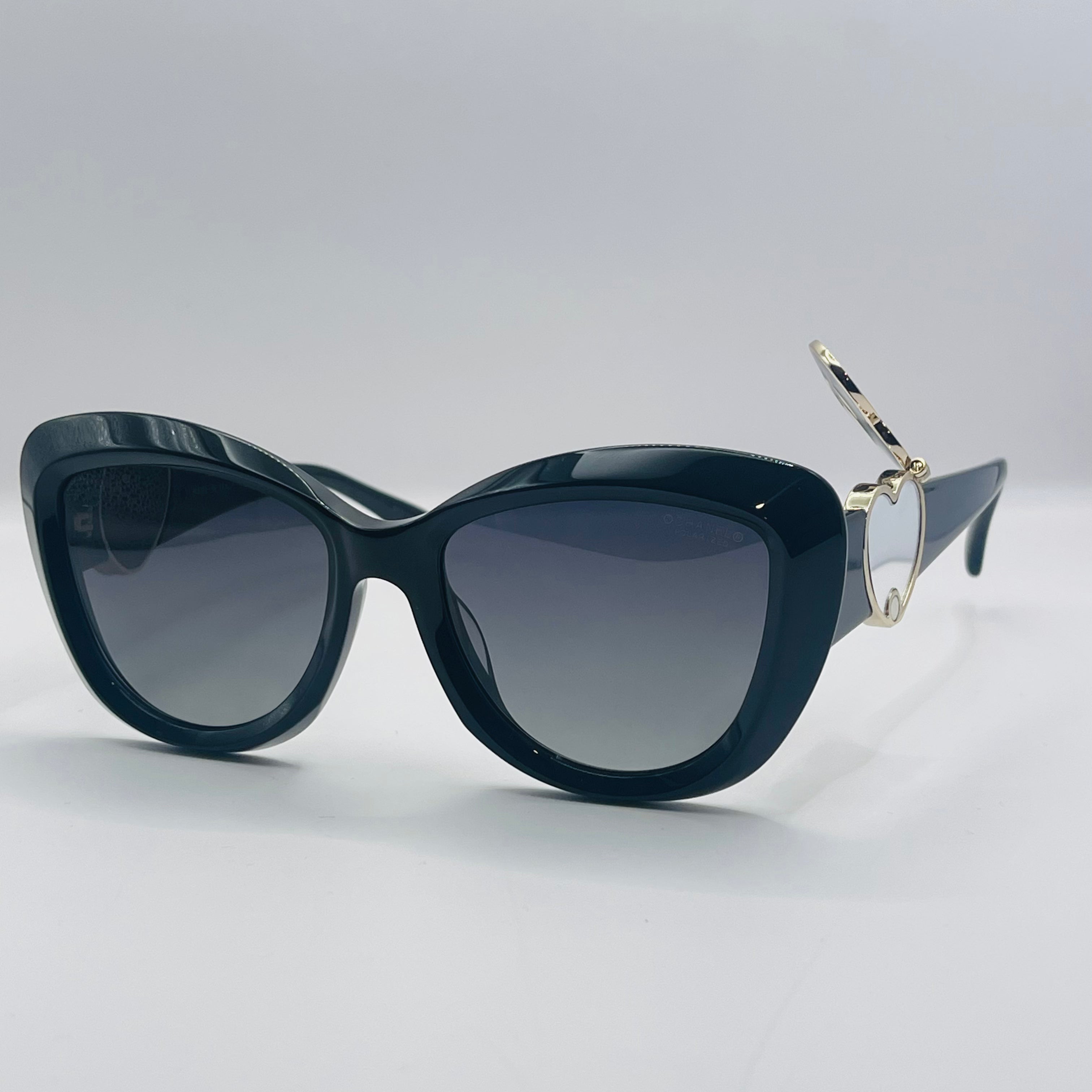 Chanel Acetate Gradient Oval Round Shape Wide Fit Sunglasses CH5517-3