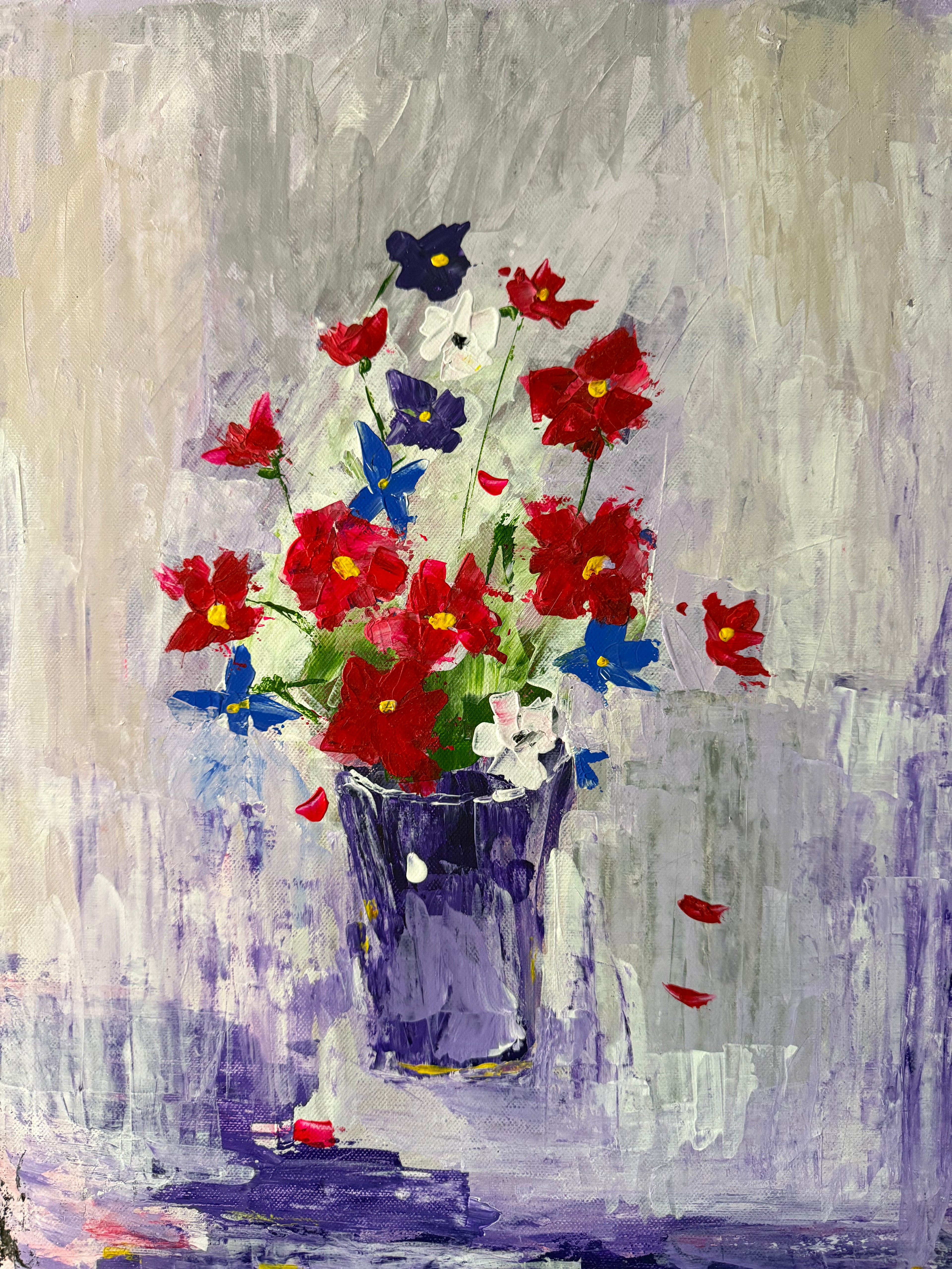 The Bloom Beyond Balance | 100 Hand painted | Size 35 x 45