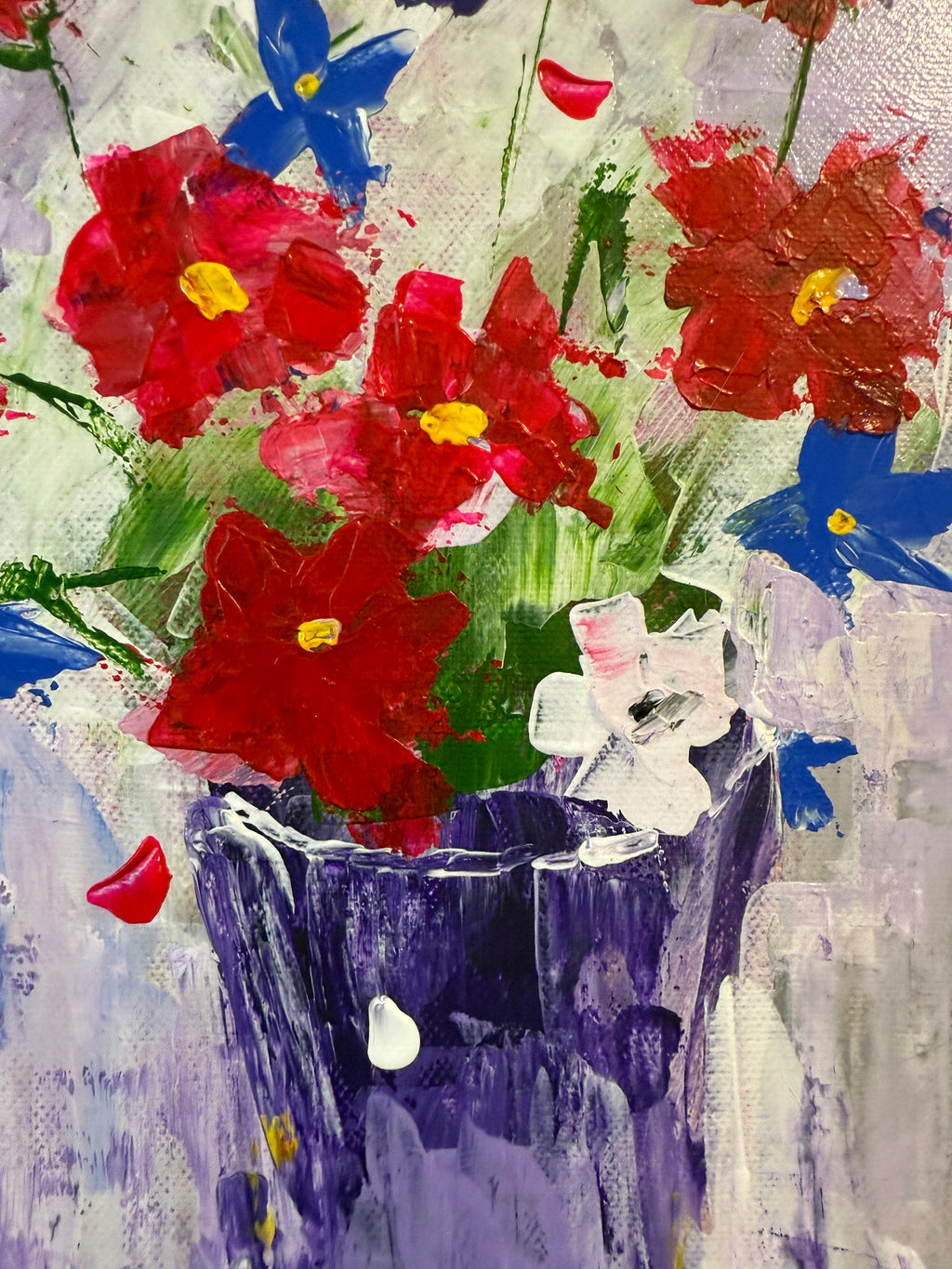 The Bloom Beyond Balance | 100 Hand painted | Size 35 x 45