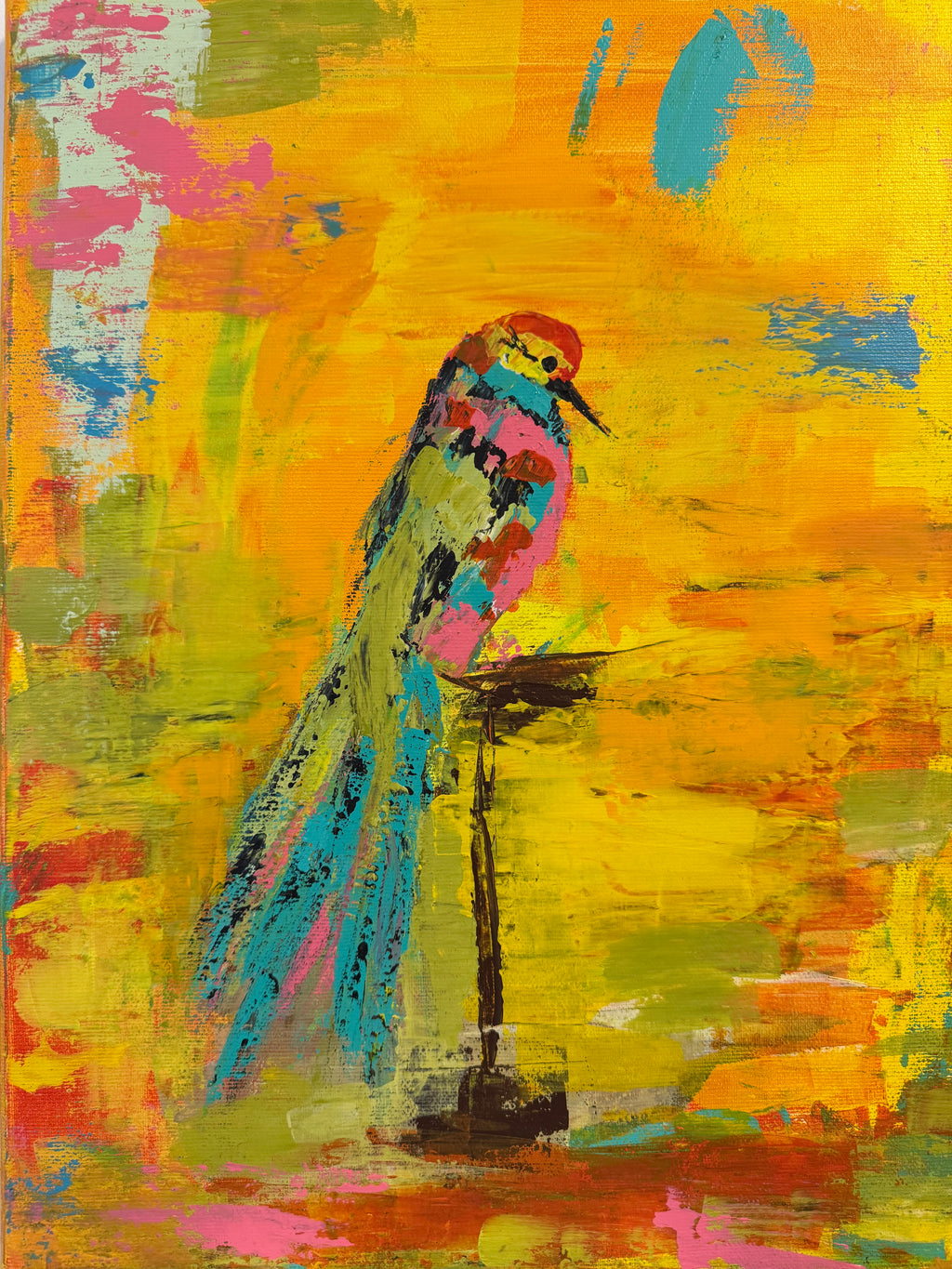 Herald of Dawn | 100 % Hand painted | Canvas | Size 30 X 40