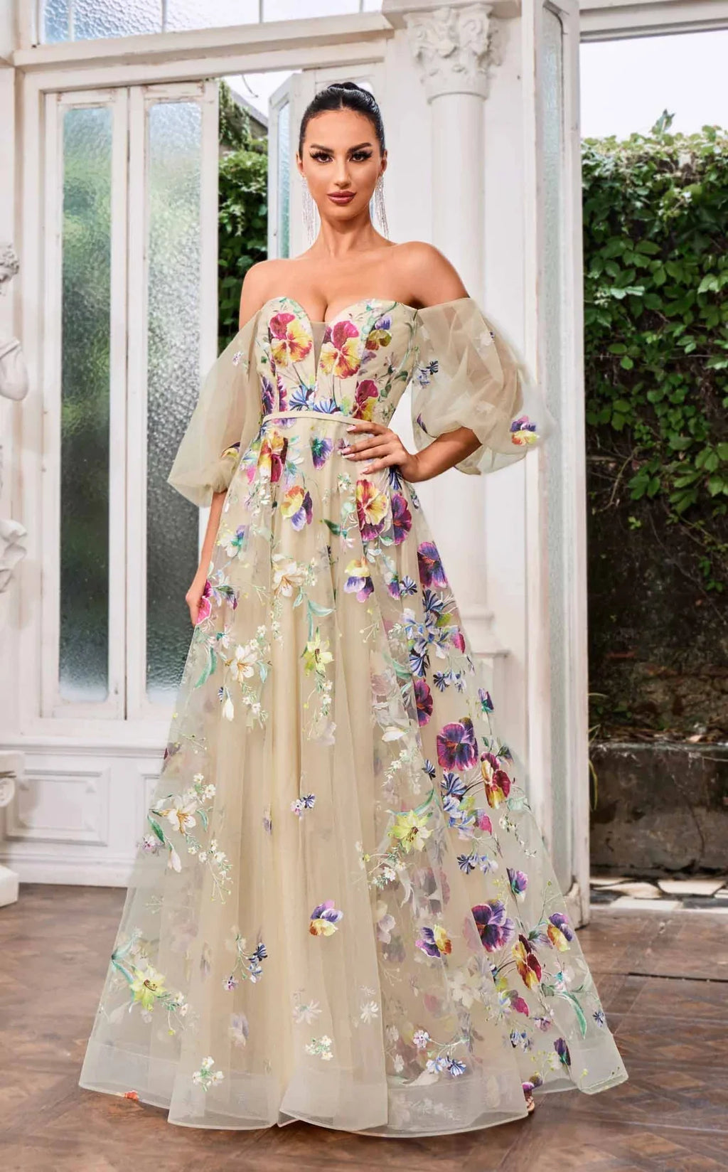 Stunning A Line Ball Gown J24047 Elegant Black Multi Dress | Ships from USA