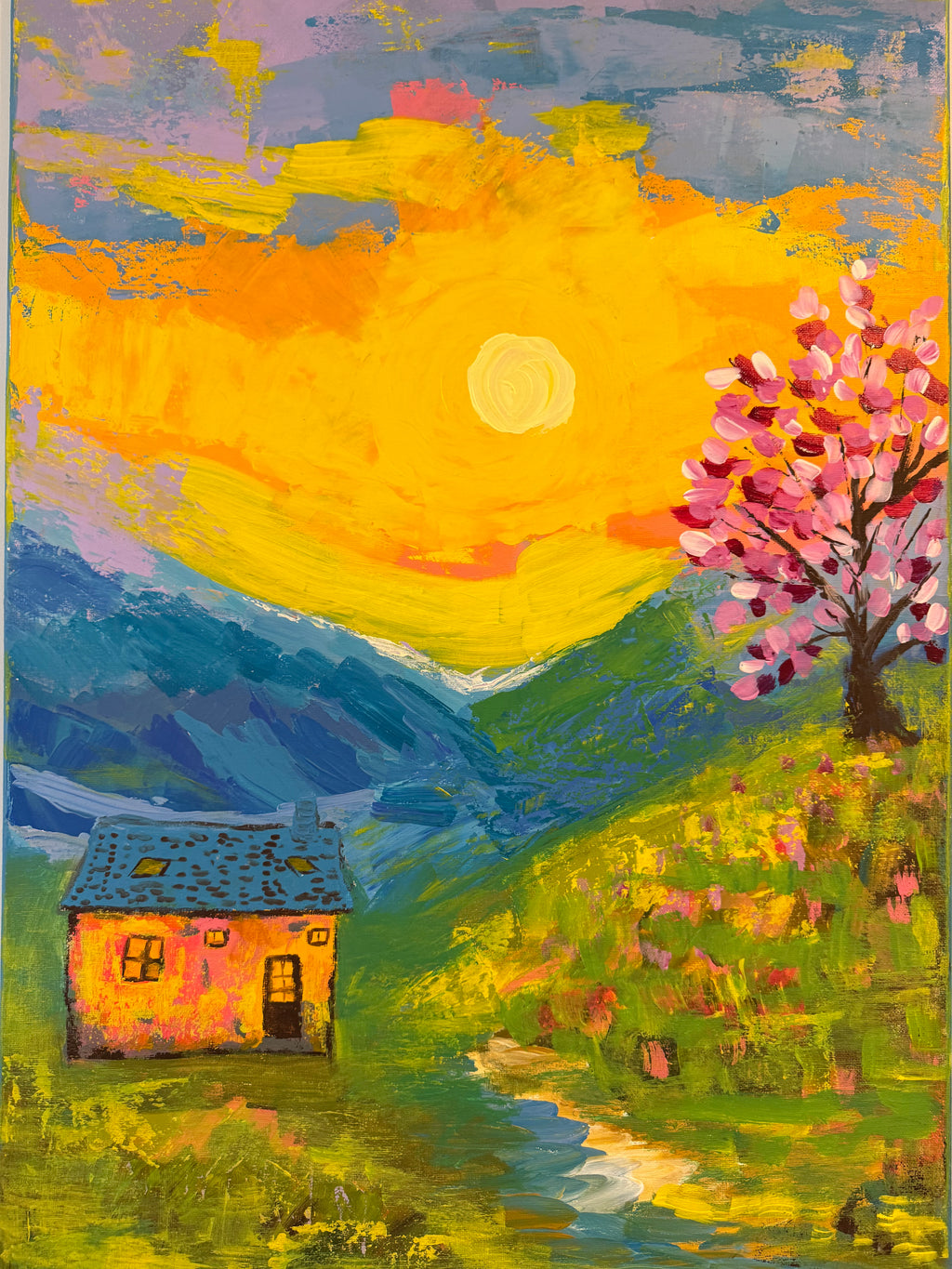 بيت نيموي | ١٠٠٪ رسم يدوي | قماش | مقاس ٧٠ × ٥٠ 