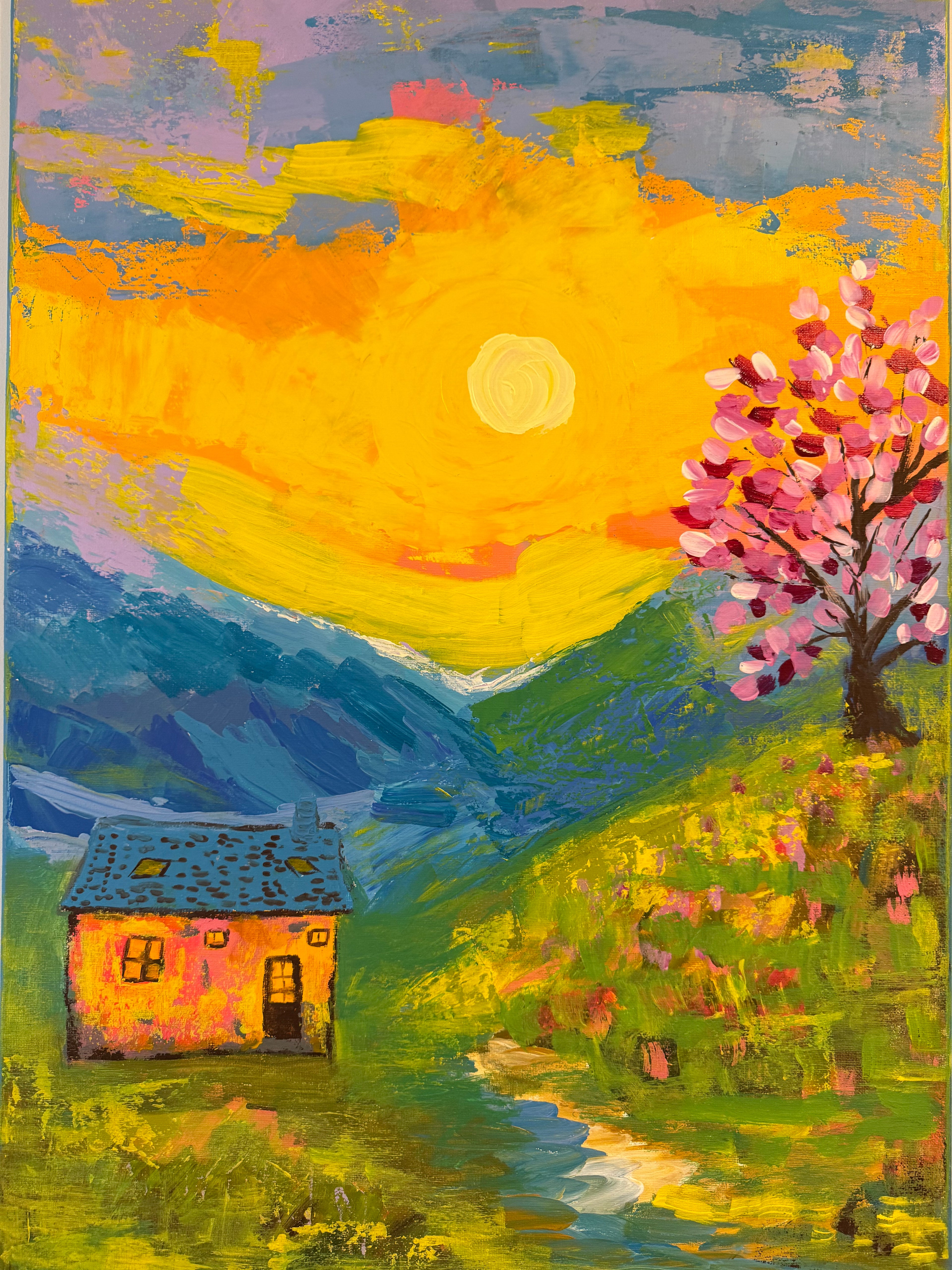 بيت نيموي | ١٠٠٪ رسم يدوي | قماش | مقاس ٧٠ × ٥٠ 