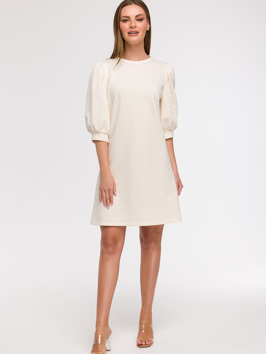 فستان BeWear Daydress من مزيج القطن بتصميم A ونمط منقط