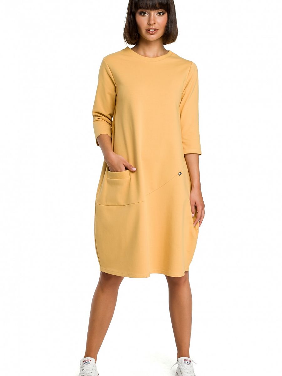 Rochie de zi model 121649 BeWear | 90% bumbac și 10% spandex