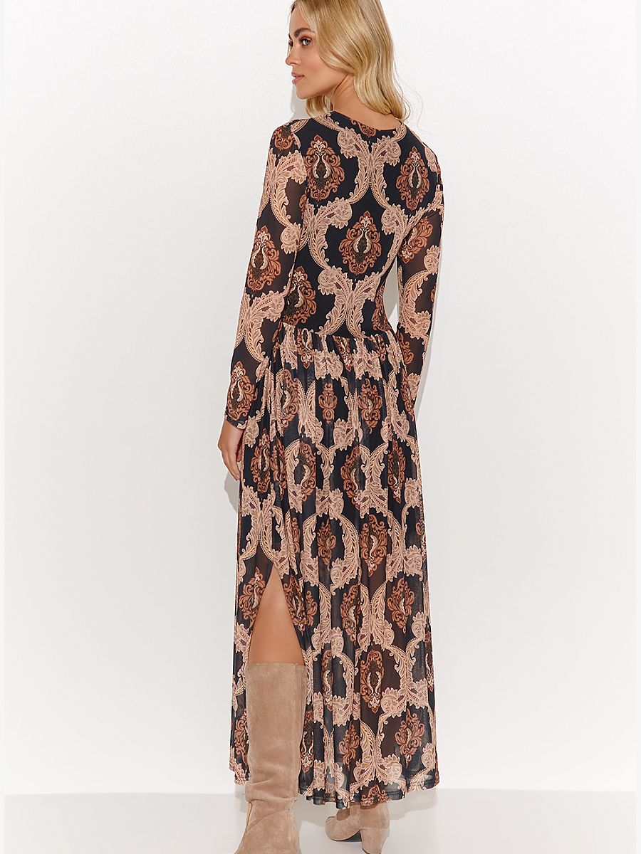 Daydress Model 184804 Makadamia Multicolor Long Dress