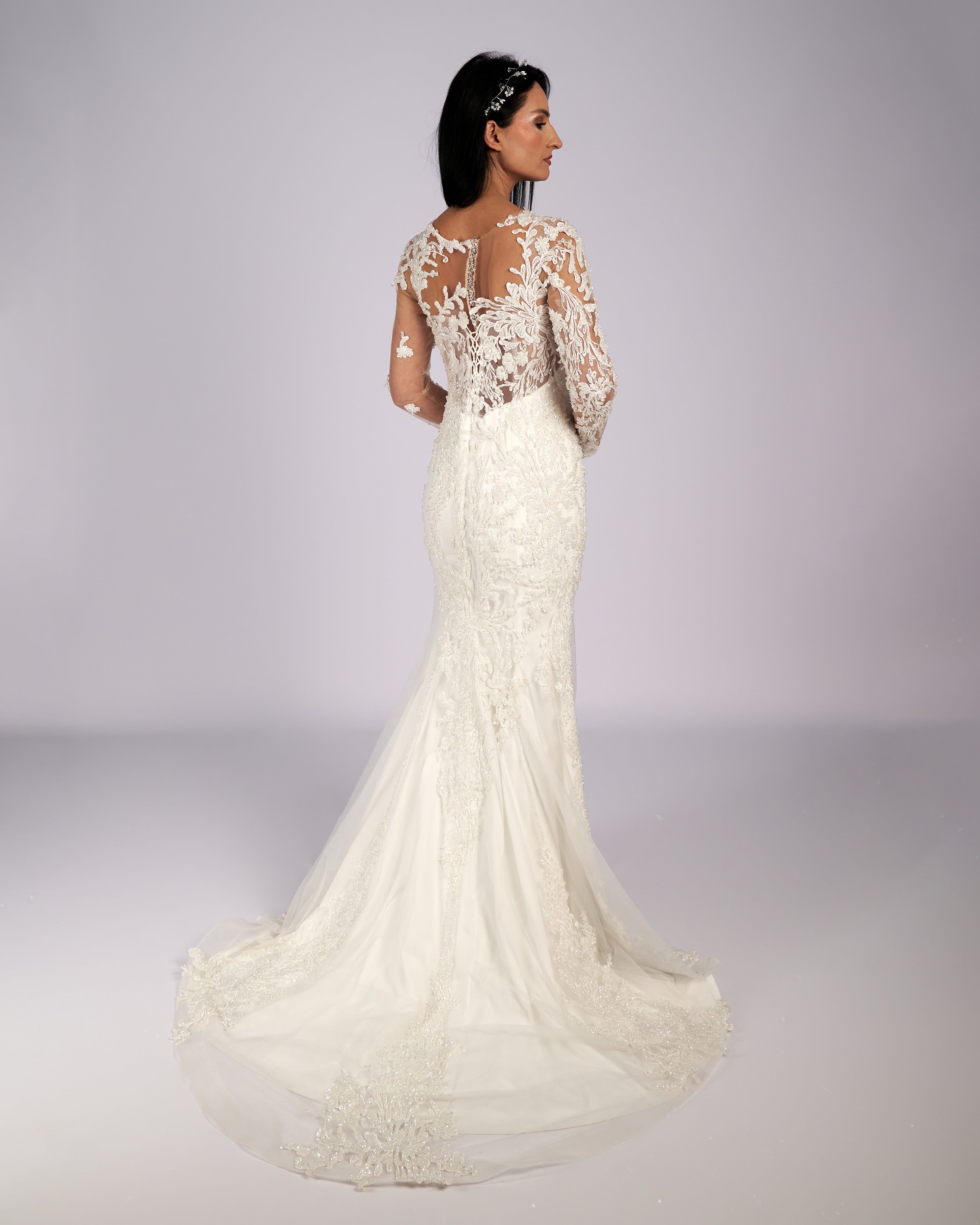 Estelle Rhinestone Hand Beaded Mermaid  Bridal Gown νυφικο φορεμα-0