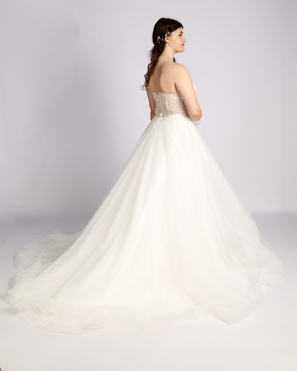 Iphigenia Pearls and Crystal Hand Beaded Bridal Gown-2