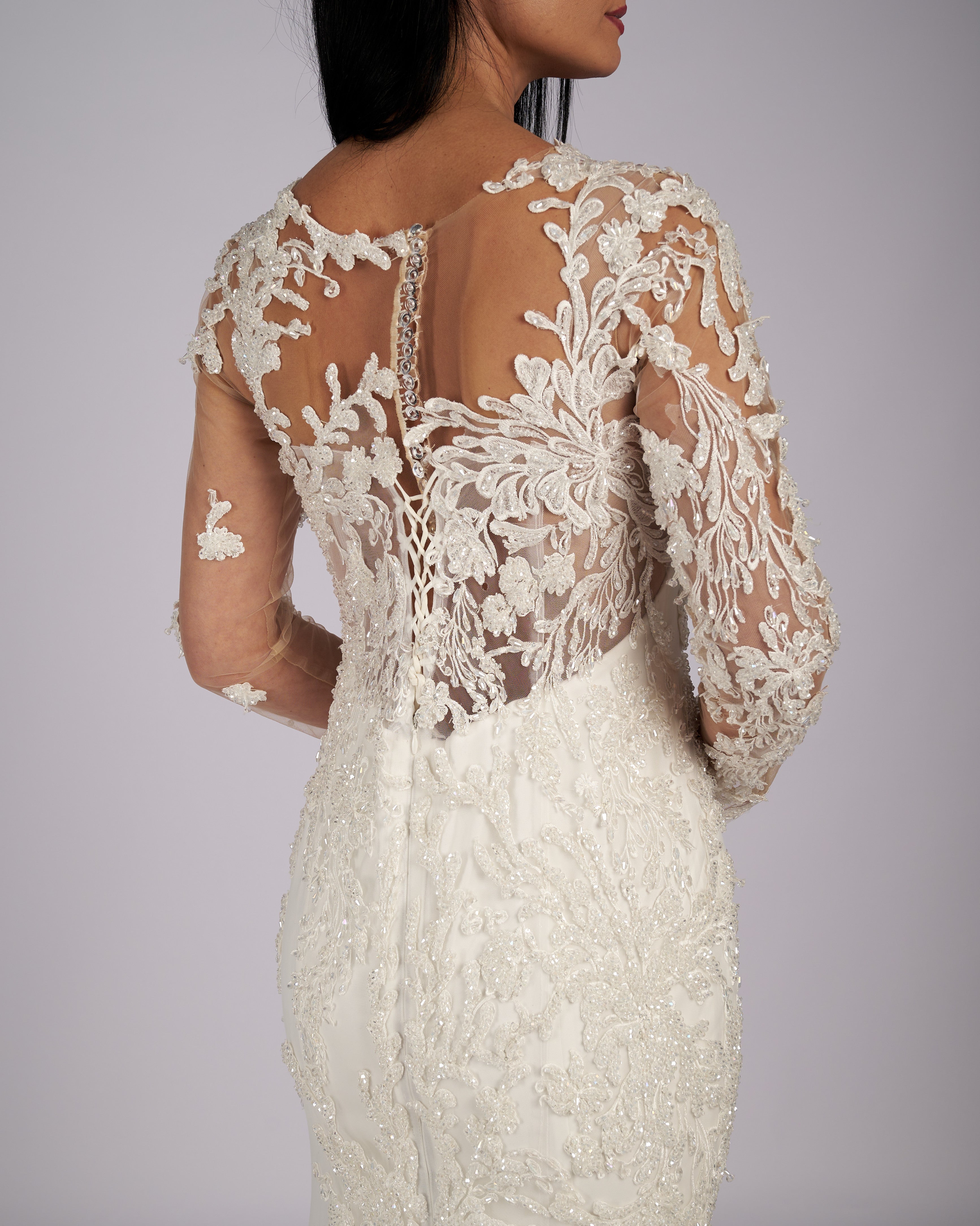 Estelle Rhinestone Hand Beaded Mermaid  Bridal Gown νυφικο φορεμα-1