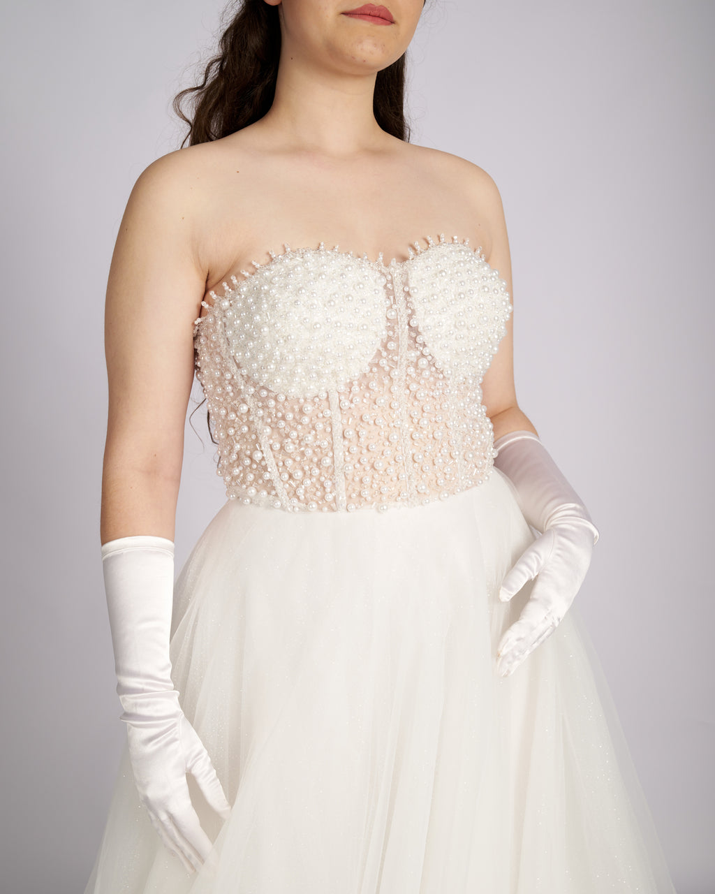 Iphigenia Pearls and Crystal Hand Beaded Bridal Gown-1