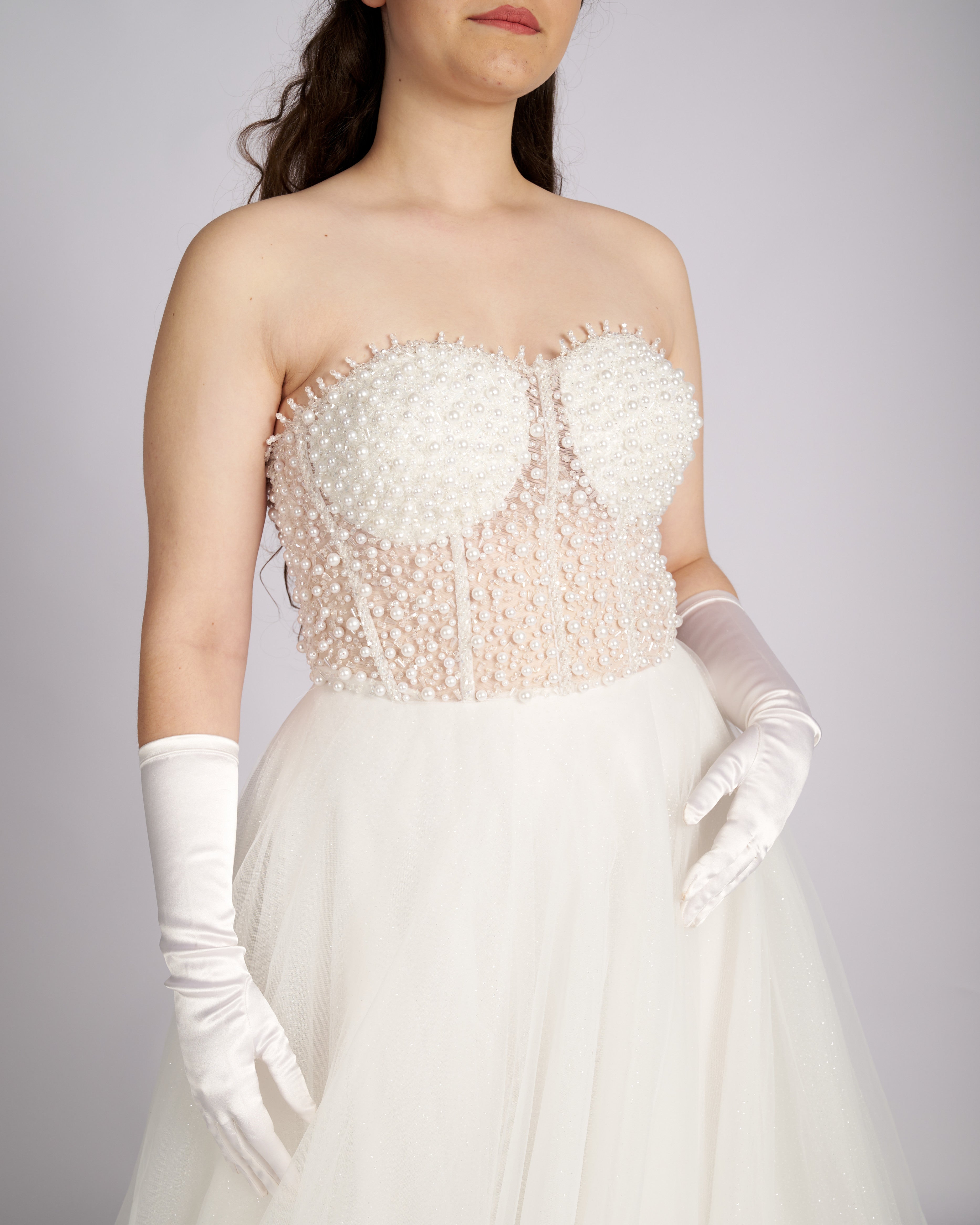 Iphigenia Pearls and Crystal Hand Beaded Bridal Gown-1