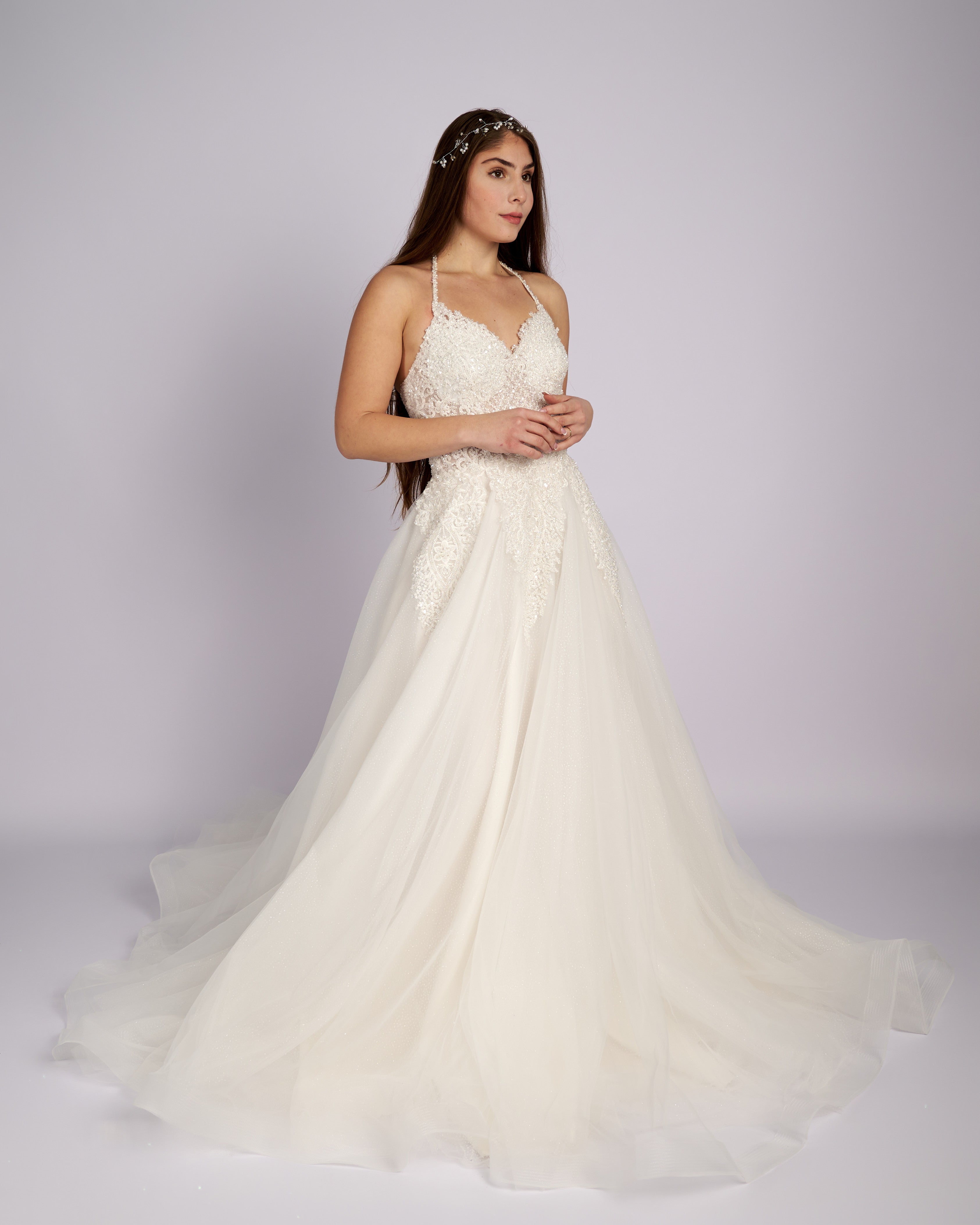 Quintessa Hand Made Crystal Beaded Bridal Gown-3