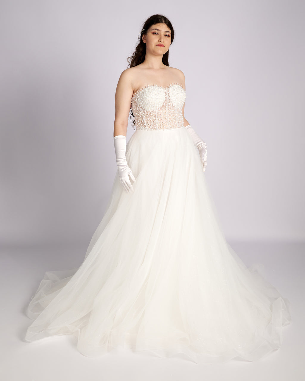 Iphigenia Pearls and Crystal Hand Beaded Bridal Gown-0