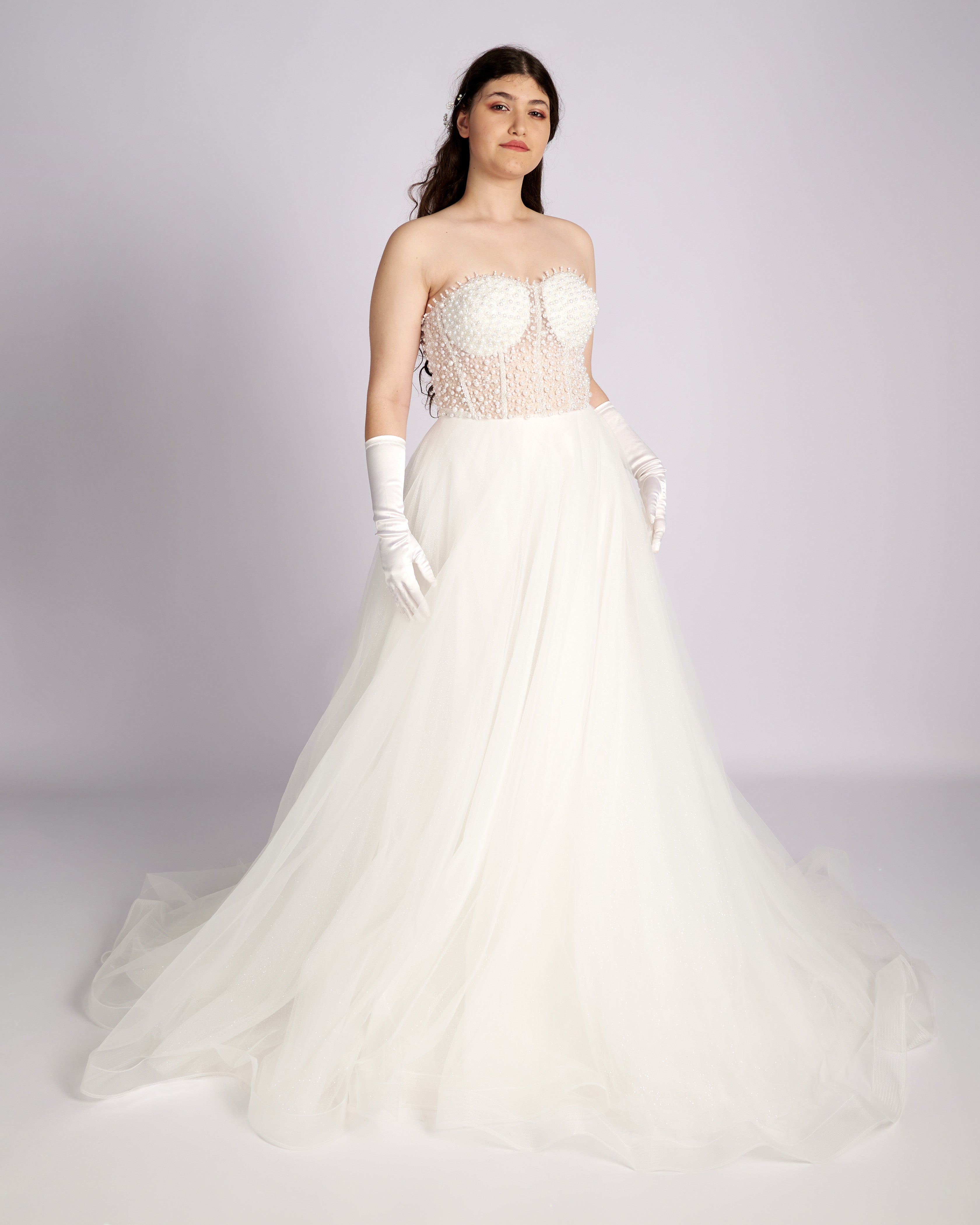 Iphigenia Pearls and Crystal Hand Beaded Bridal Gown-0